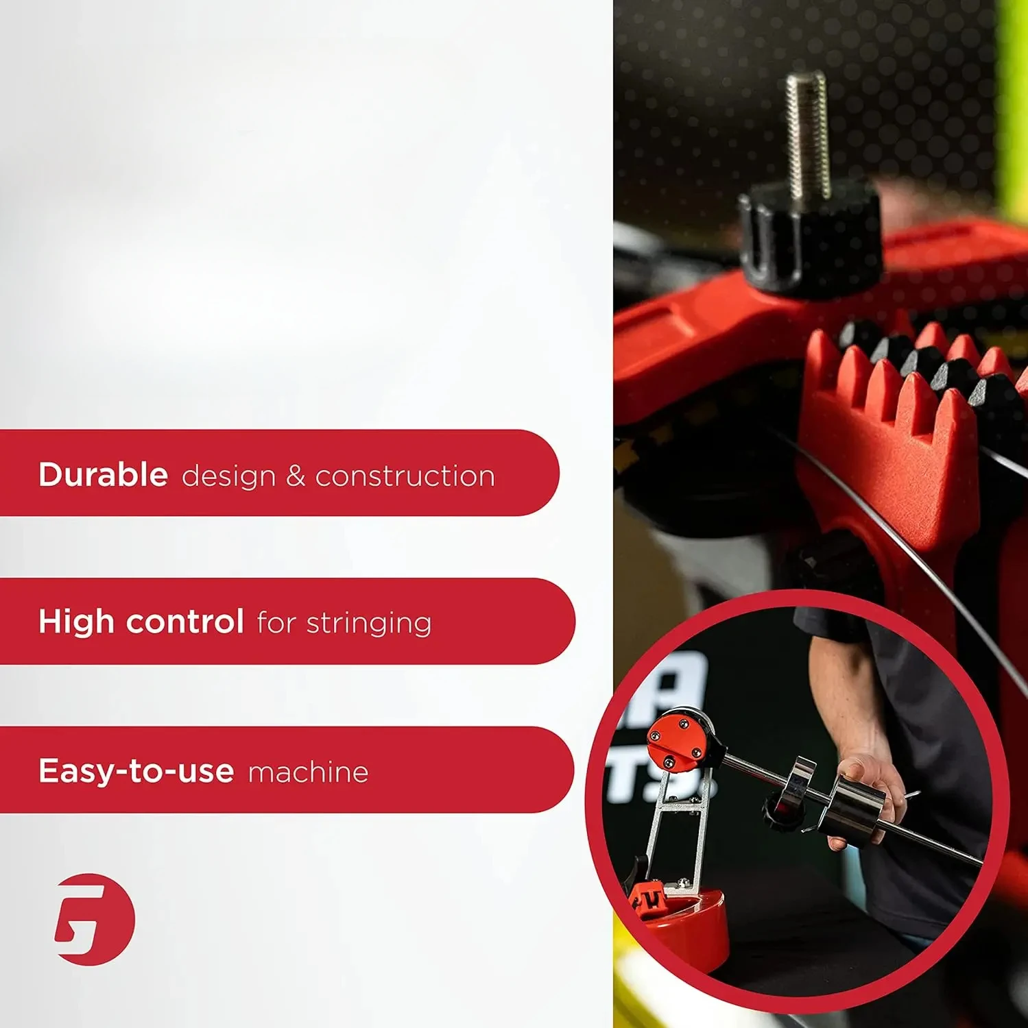 Progression Stringing Machine Racket String Tools - Strings Racquetball, Squash, Tennis or Badminton Rackets