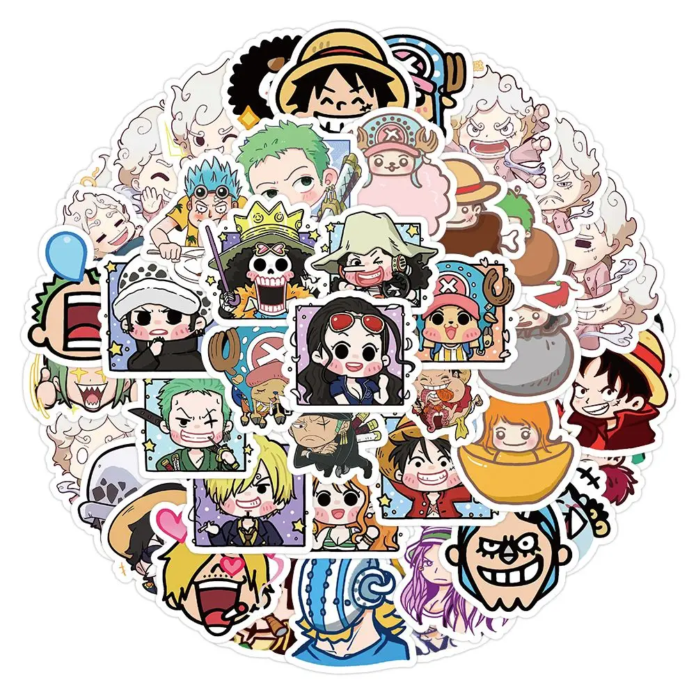 Anime pirates Wang Lufei stick cute cartoon cup waterproof stickers creative diy decoration hand account 100 pce holiday gifts