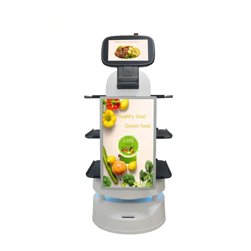 Commercial Intelligent Two screen Delivery Robot Unmanned Delivery Robot Restaurant Delivery Robot Waiters