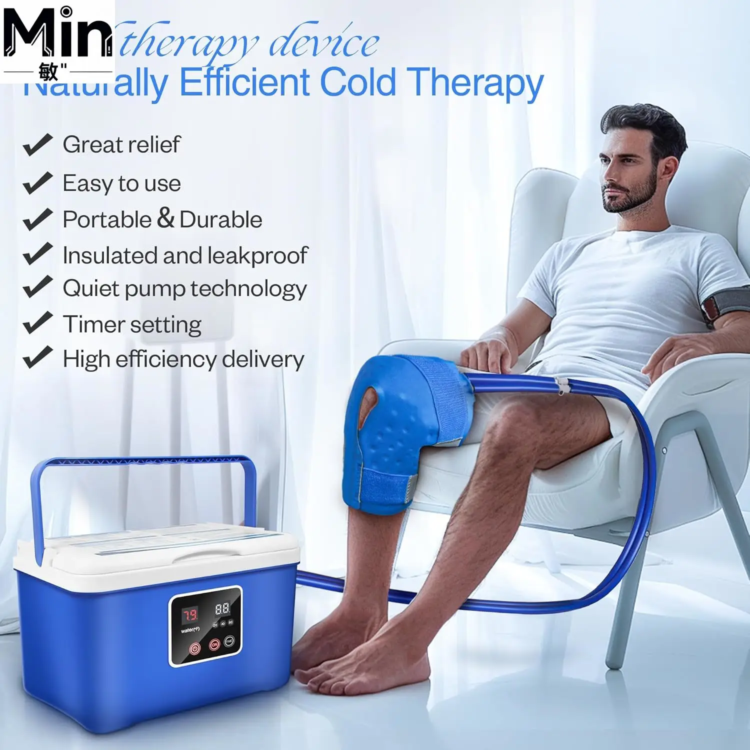 Adjustable Cold Therapy Machine for Pain Relief Injury Recovery Fits Shoulder Ankle Back Leg