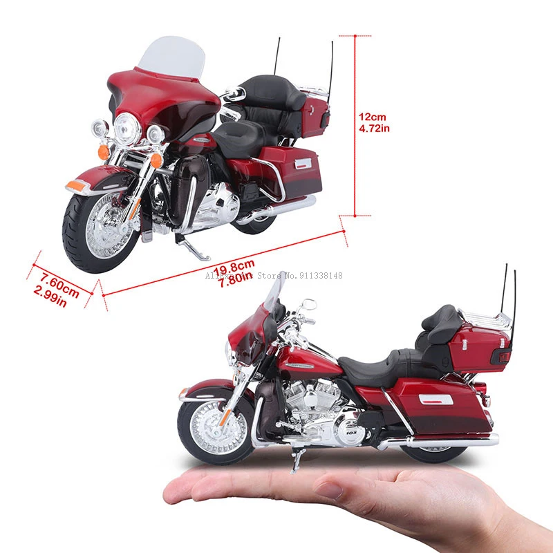 Maisto 1:12 Harley Davidson 2013 FLHTK Electra Glide Ultra Limited Classic Static Die Cast Motorcycle Model Collectible Toy Gift