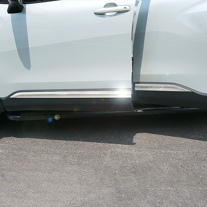 For Toyota Corolla Cross XG10 2021 2022 2023 2024 2025 Hybrid Stainless Car Door Body Side Skirt Anti-scratch Sticker Accessory
