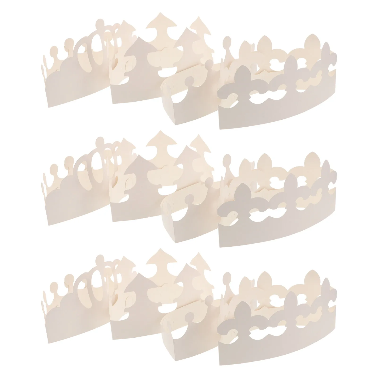 12Pcs Party Handmade Hats Blank Crowns Craft Carnival Birthday Classroom Activity Supplies Headwear