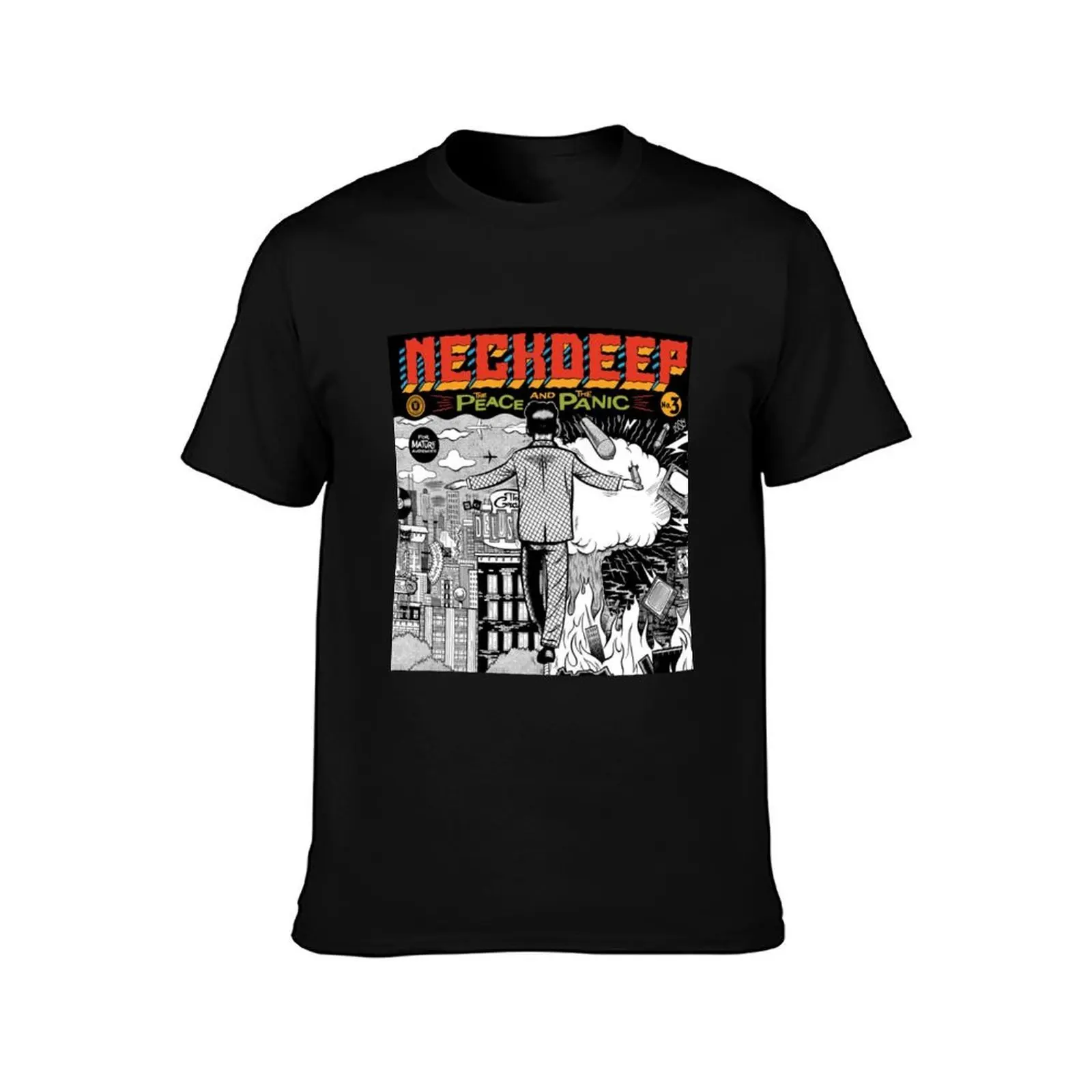 peace and the panic T-Shirt Casual Fashion Short Sleeve Cotton T-Shirt