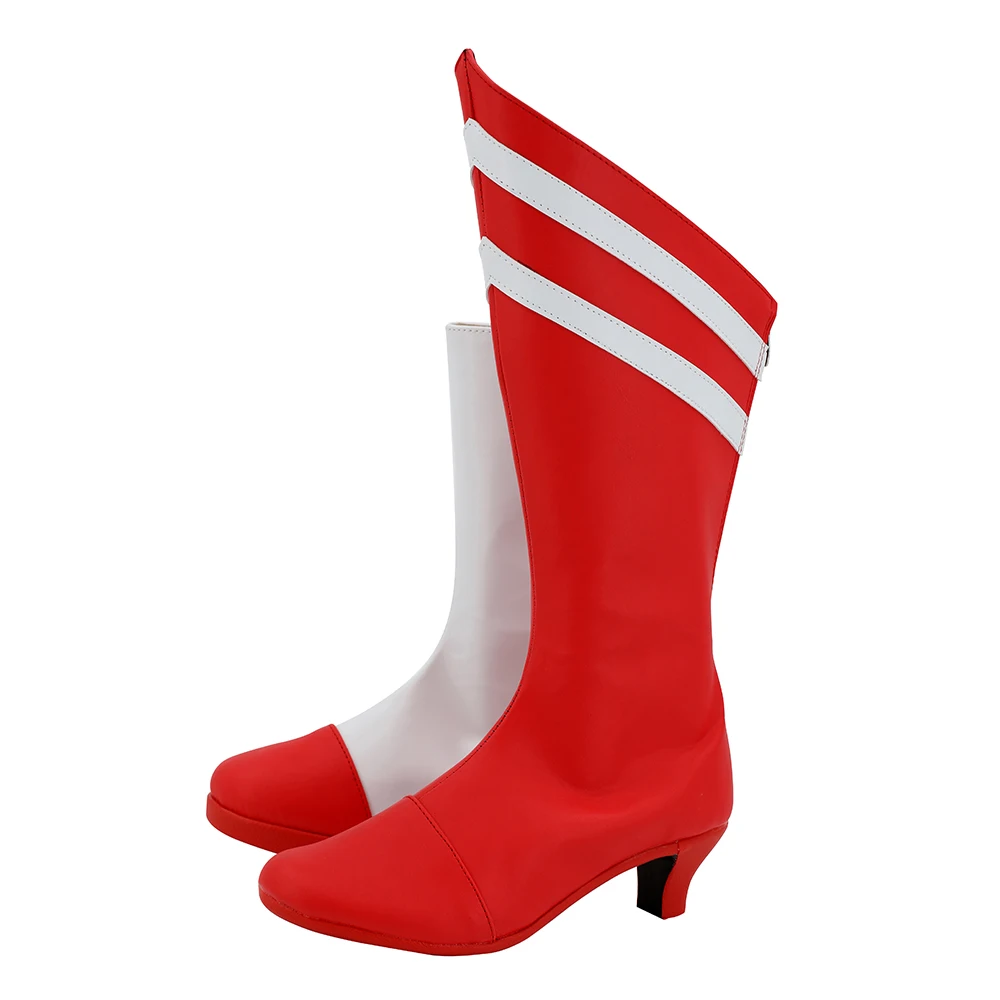 Hazzbin Cherri Bombs Cosplay PU Leather Boots Shoes for Adult Women Costume Boots Roleplay Outfits Halloween Accessories