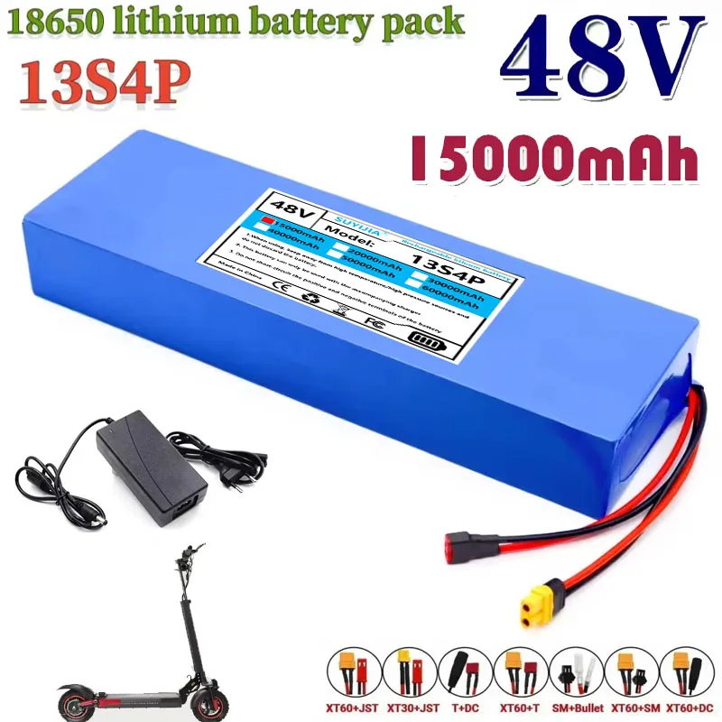 Popular 48V 15Ah 1000W Li-ion Battery 13S4P 48V Li-ion Battery for 54.6V CitycocoKugoo M4/M4ProBMS Electric Scooter