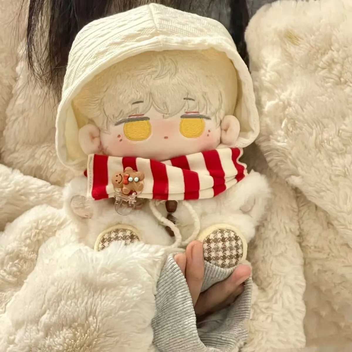 10 سنتيمتر-20 سنتيمتر الزنجبيل أرنب ستار شجرة مجموعة ، 20 سنتيمتر القطن دمية الجسم العادي نجم البحر فستان متابعة فستان طفل ، ملابس دمى