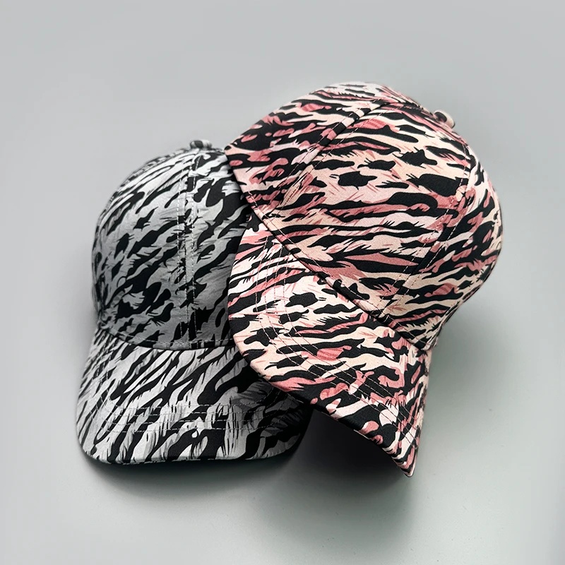 Graffiti Leopard Stripe Print Baseball Hats New Unisex Personal Outdoor Breathable Sunshade Versatile Fashion ins Snapback Caps