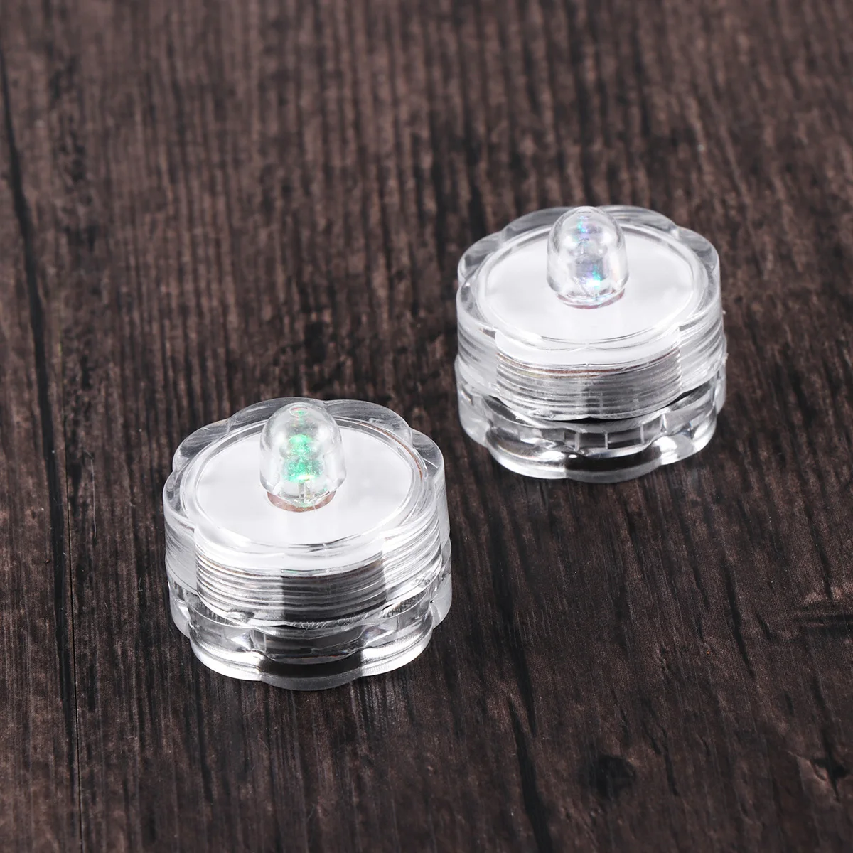 2Pcs LED Flameless Tea Light Candles Operated Smoke Free Flickering Tealights for Wedding Birthday Holiday Party