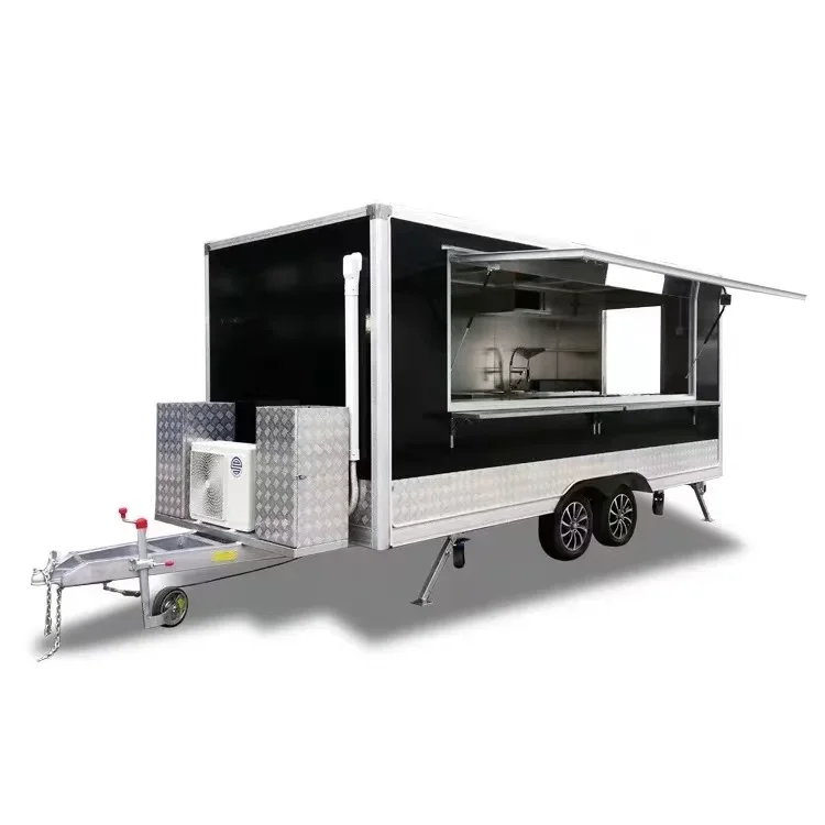 Customized Mobile Food Truck Beer Food Trailer Stainless Coffee Cart Steel Store Custom Food Trailer For Sale