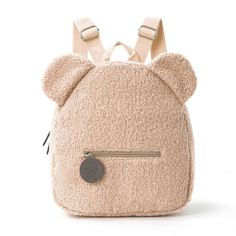 Personalisierter Flauschiger Teddybär Kinderrucksack mit Gesticktem Namen, Plüsch-Schultasche für Kleinkinder, Perfektes Geburtstagsgeschenk für Jungen und Mädchen – Detail 12