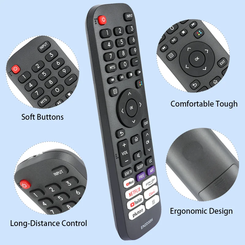 EN2D30H Remote Control For Hisense 4K UHD LED Smart TV 43H6G 50H6G 55H6G 65H6G 43A7500F 50A7500F 50AE7200F 55AE7200F 65A7500F