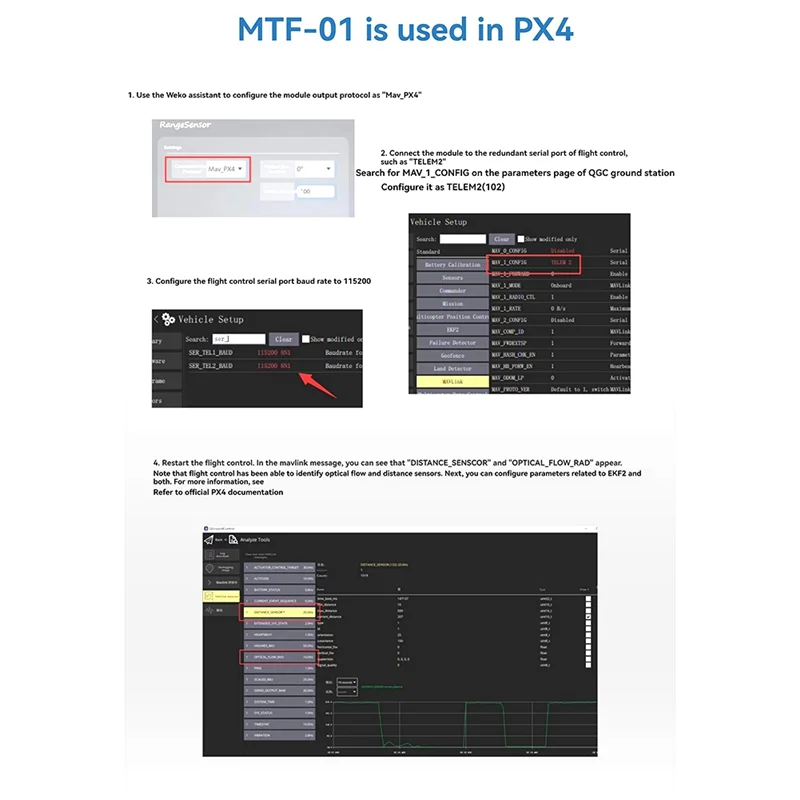 AED6-MTF-01 Модуль оптического датчика потока и лидара Micoair Модуль позиционирования БПЛА