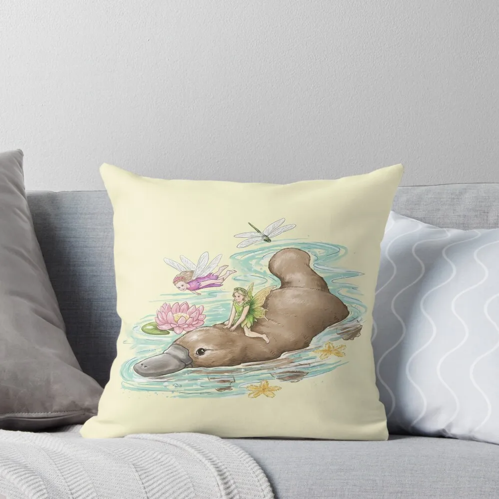 Australian Fairies - Platypus Throw Pillow Cushion Cover Cushions Decorative Sofa Cushions pillow