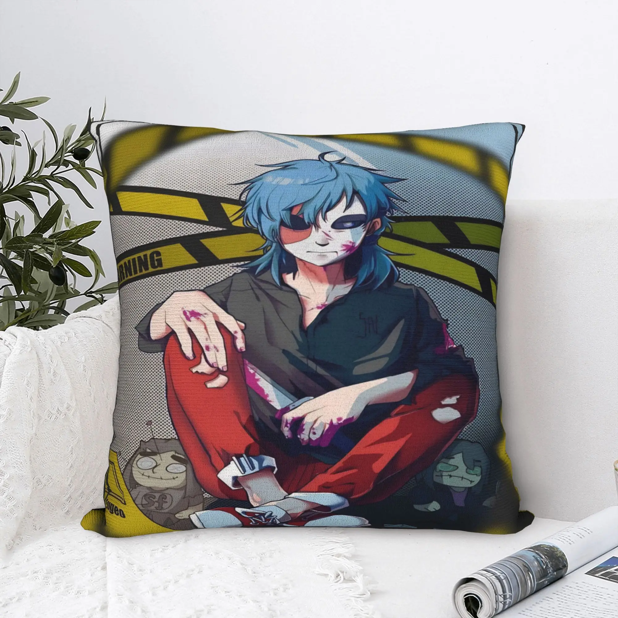  Sally Face Sal Fisher Indie Pillowcase Merchandise Printed Cushion Cover  Pillow Covers Home Decorations Square Multiple Sizes