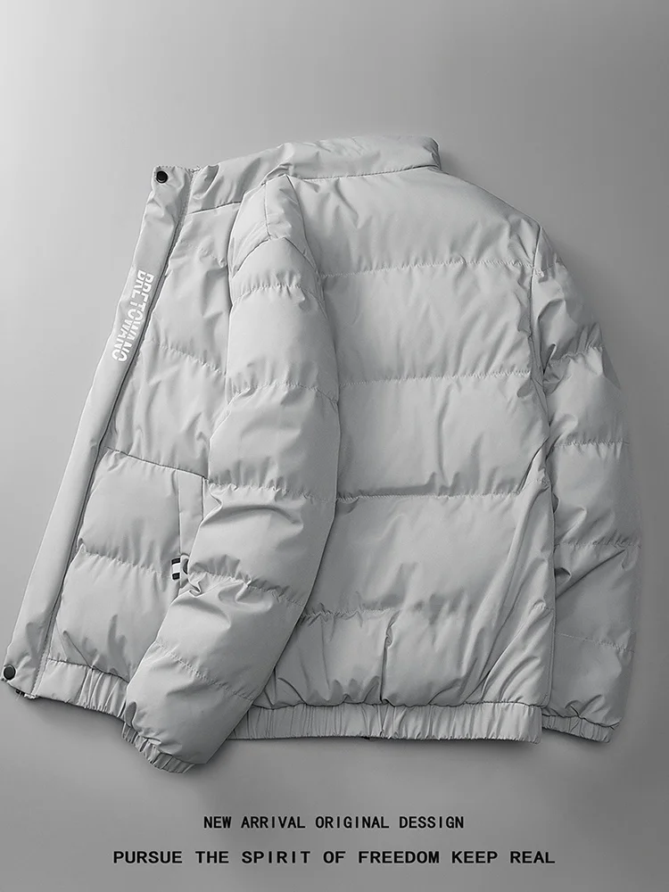 

Мужская утепленная хлопковая куртка в корейском стиле, модная, осенне-зимняя, новинка, теплая, молодежная, с длинными рукавами, на молнии.