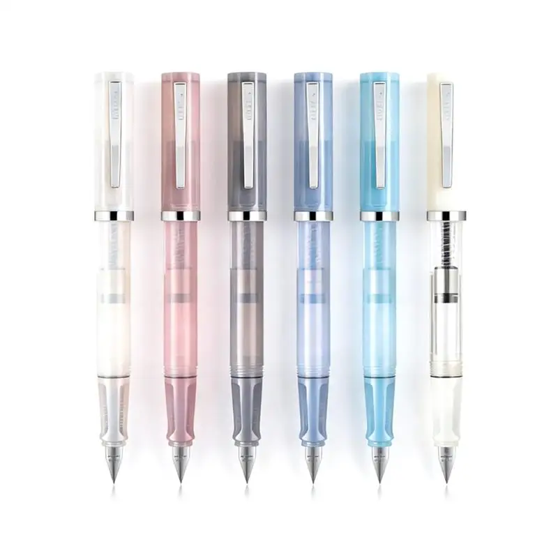58D Fountain Pen 6 Colors F EF Nib Ink Pen Writing Calligraphy Pen School Office Supplies Stationery PK MAJOHN HONGDIAN