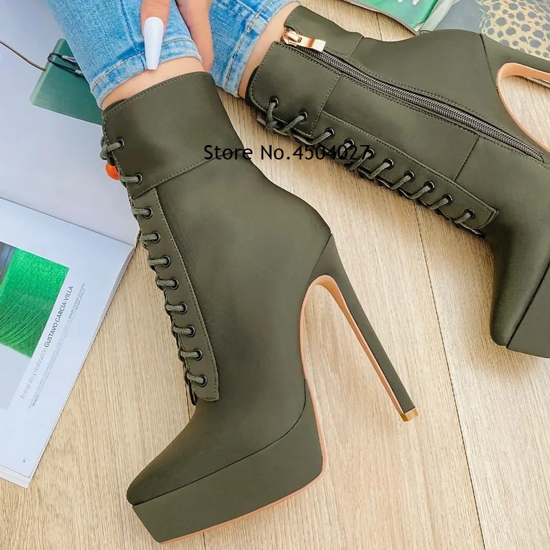 الأزرق الوردي النيون الأصفر المرأة أحذية عالية منصة أشار تو الدانتيل متابعة حذاء من الجلد كعب ستيليتو الجوارب القصيرة فستان الأحذية