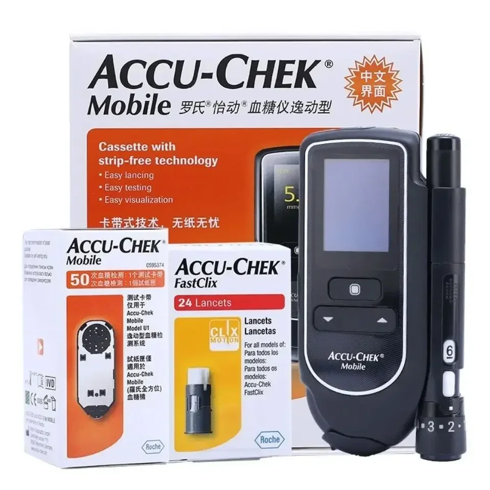 Tiras reactivas Accu-Chek Mobile para la prueba de glucosa en sangre o medidor de glucosa en sangre Accu-Chek para diabéticos o lanceta especial para la recolección de sangre