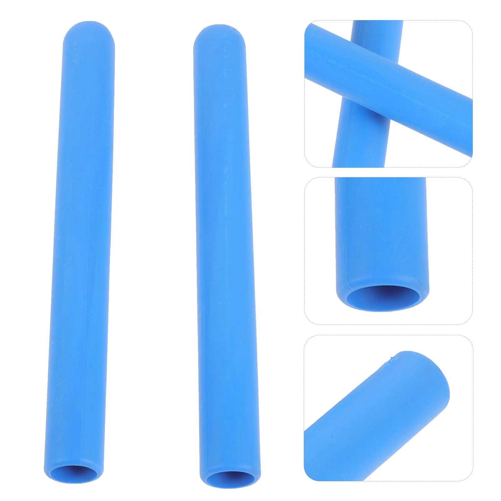 

Drumstick Caps Non-slip Sleeve Covers for Drumsticks Silicone Case Pads Practice Blue Silica Gel