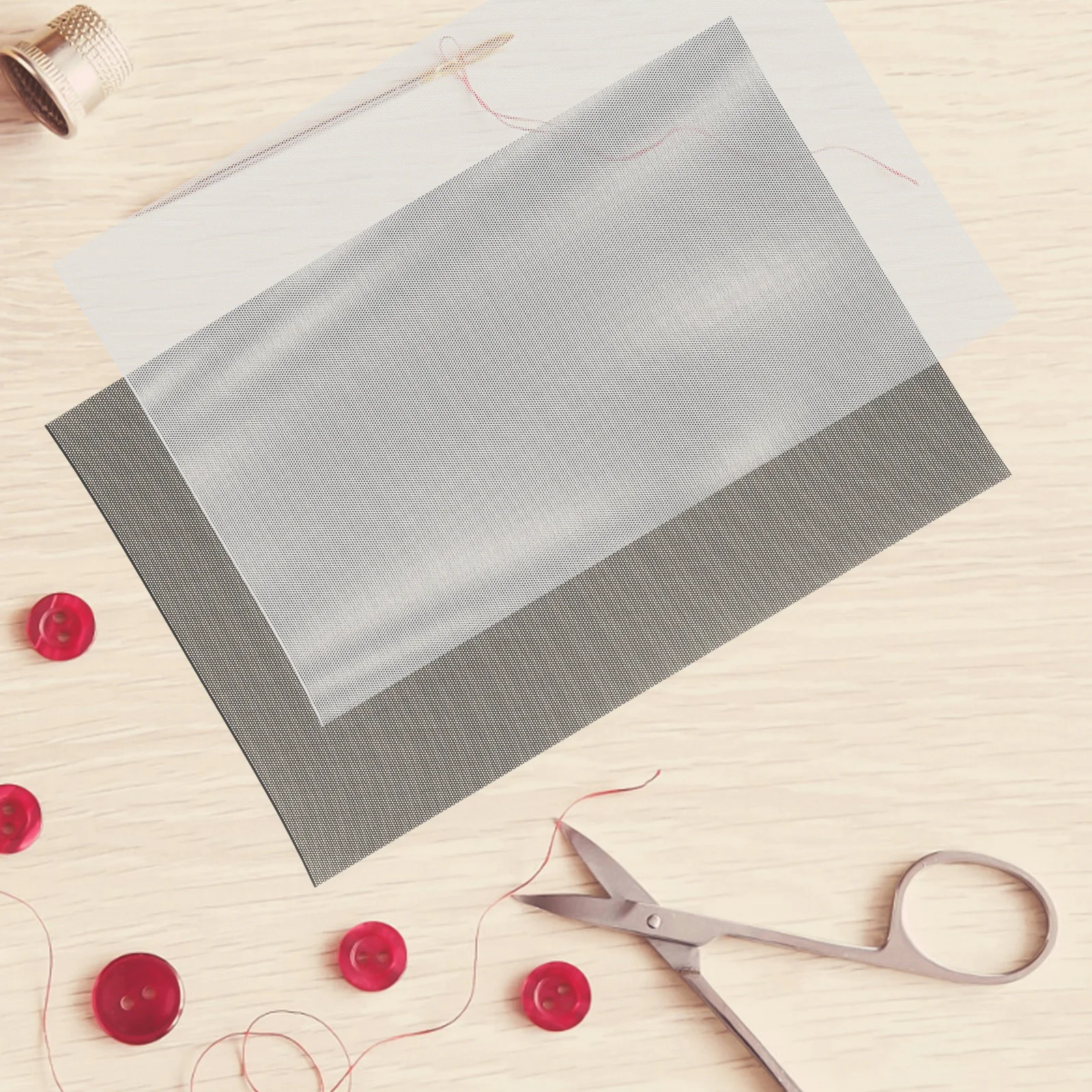 マスク用アイメッシュシート10枚 - 0.5mm防水印刷可能PVCメッシュ生地、DIYファーシュートアイ、コスプレ衣装製作に