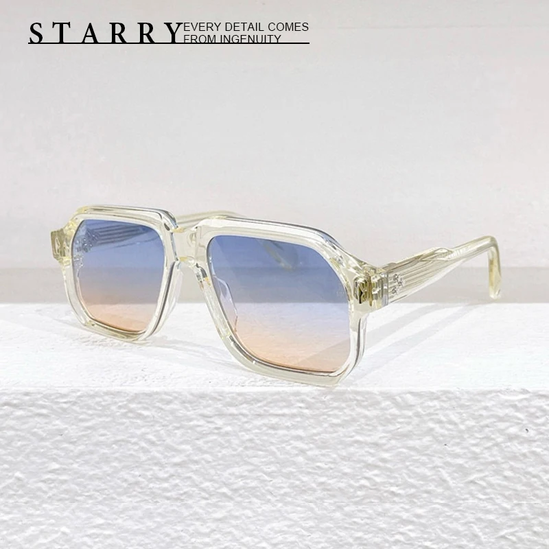 Acetate Sunglasses Men Quality Square Fashion Designer Eyeglasses UV400 Outdoor Handmade Women Trendy SUN GLASSES