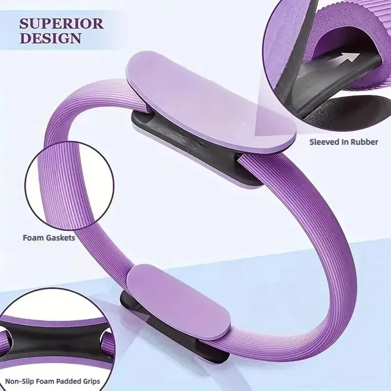 1Pcs Brand New Yoga Fitness Ring Circle Pilates Women Girl Exercise Home Resistance Elasticity Gym Workout Accessories image 2