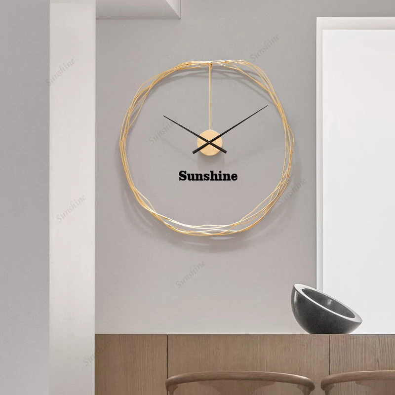 Luxury Nordic Wall Watch Korean Modern Vintage Aesthetic Minimalist Wall Watch Luminous Minimalist Reloj Pared Room Decorations