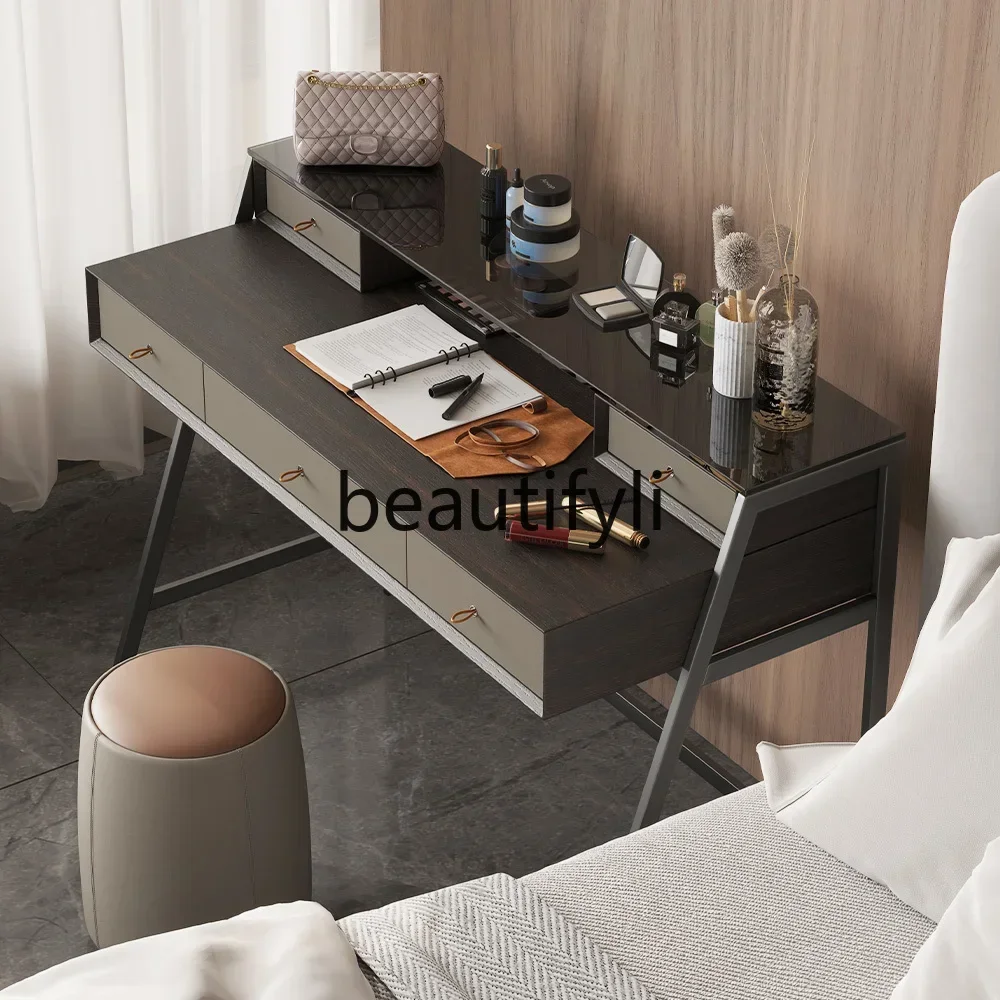 Minimalist premium bedroom dresser modern corner bay window desk with drawers makeup table