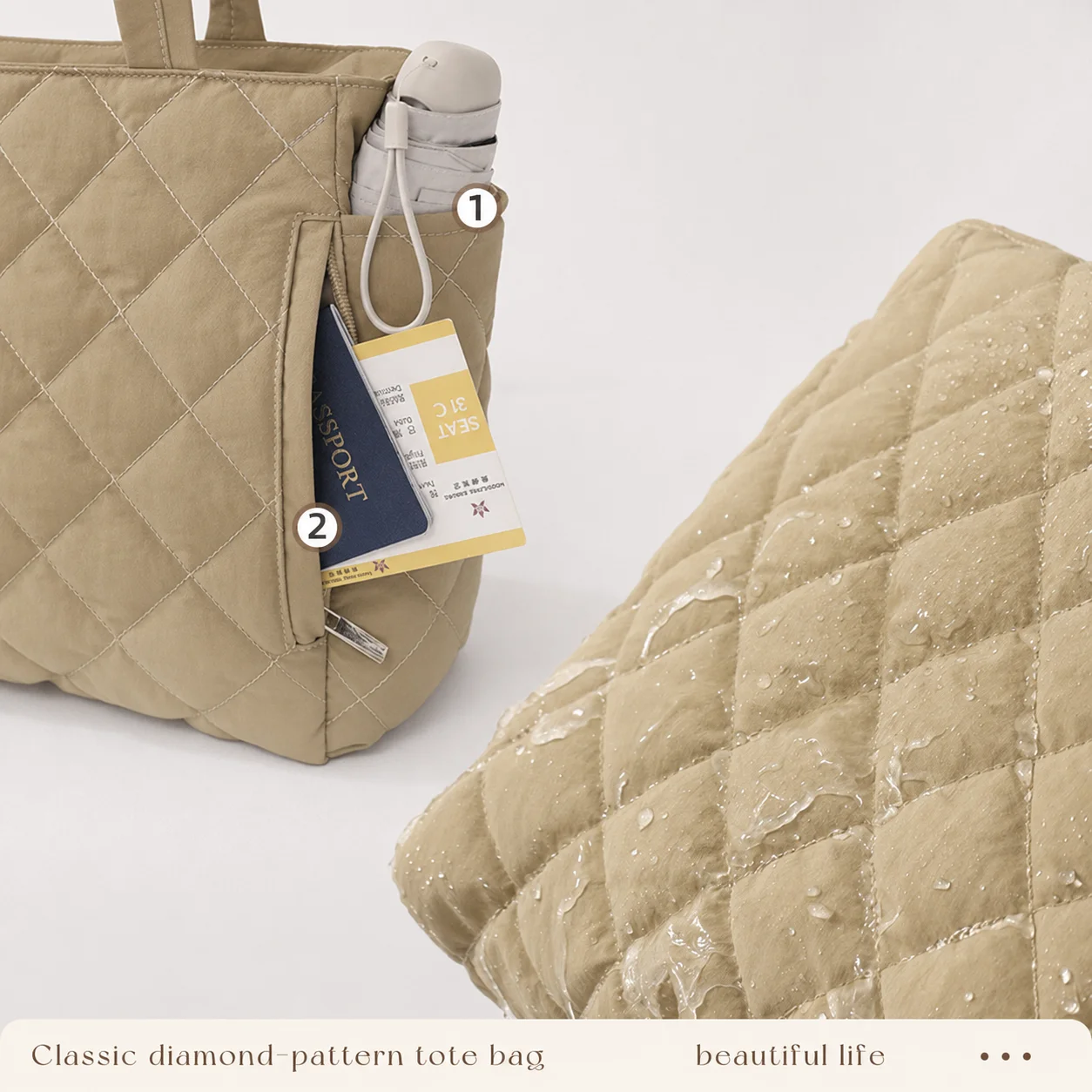 Women Quilted Tote Bag Large C - Women Bags Zip review and price