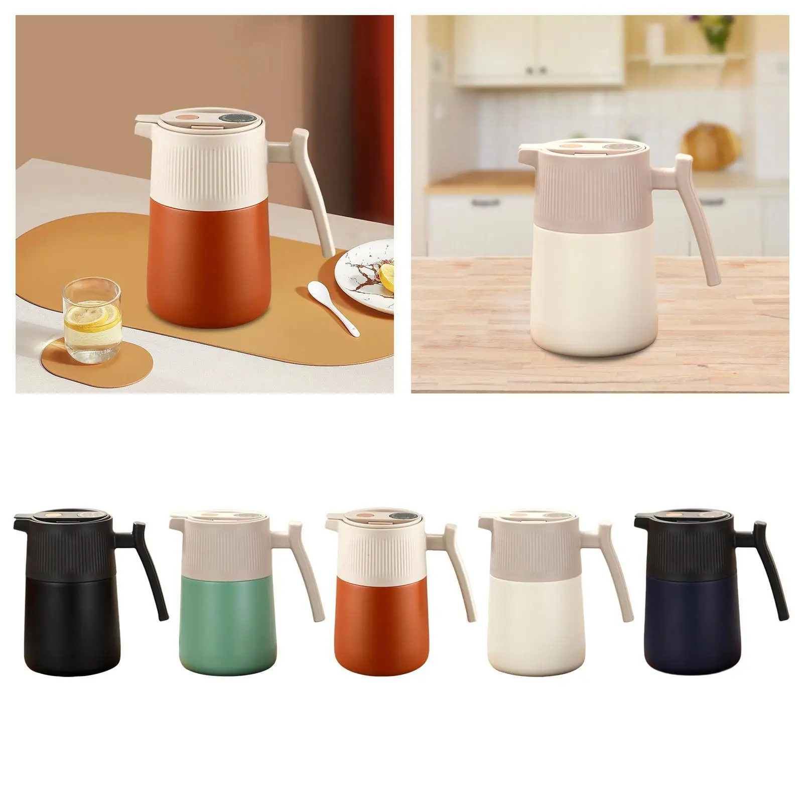 

Thermal Coffee Carafe Stainless Steel 1800ml Teapot for Travel Outdoor Home