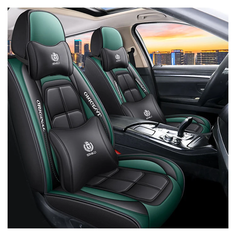 Auto parts interior waterproof custom car seat cover four seasons leather seat cover 9 pieces automotive