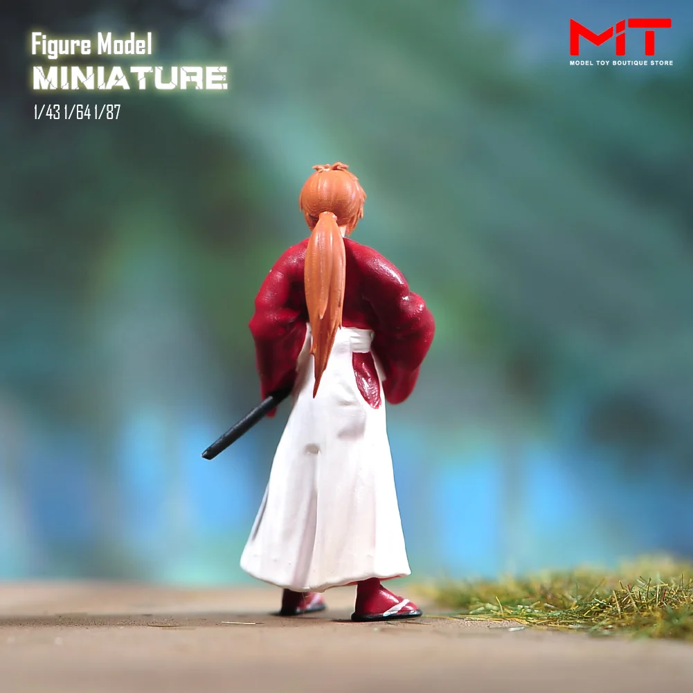 미니어처 피규어 1/87 1/64 1/43 1/24 사무라이 남자 송진 피규어 디오라마 모델, 창의적인 장면 인형 소품 컬렉션 디스플레이