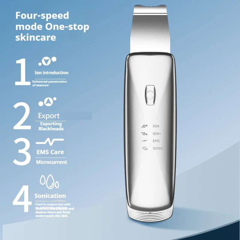 Comedondrukker Ultrasone Huid Scrubber Facial Pore Acne Peeling Spatel Mee-eter Verwijderen Schop Gezicht Diepe Reiniging Apparaat