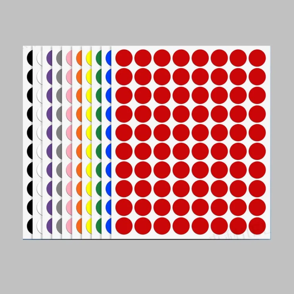 

800PCS Colored Dot Stickers 3/4 inch Round Color Coding Labels Polka Circle Dot Sticker for Office Classroom Party Decoration