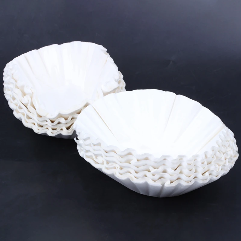 500Pcs 25Cm Sheets American Commercial Coffee Filter Paper Basket Coffee Filters Coffee Ware Coffee Filters (White)