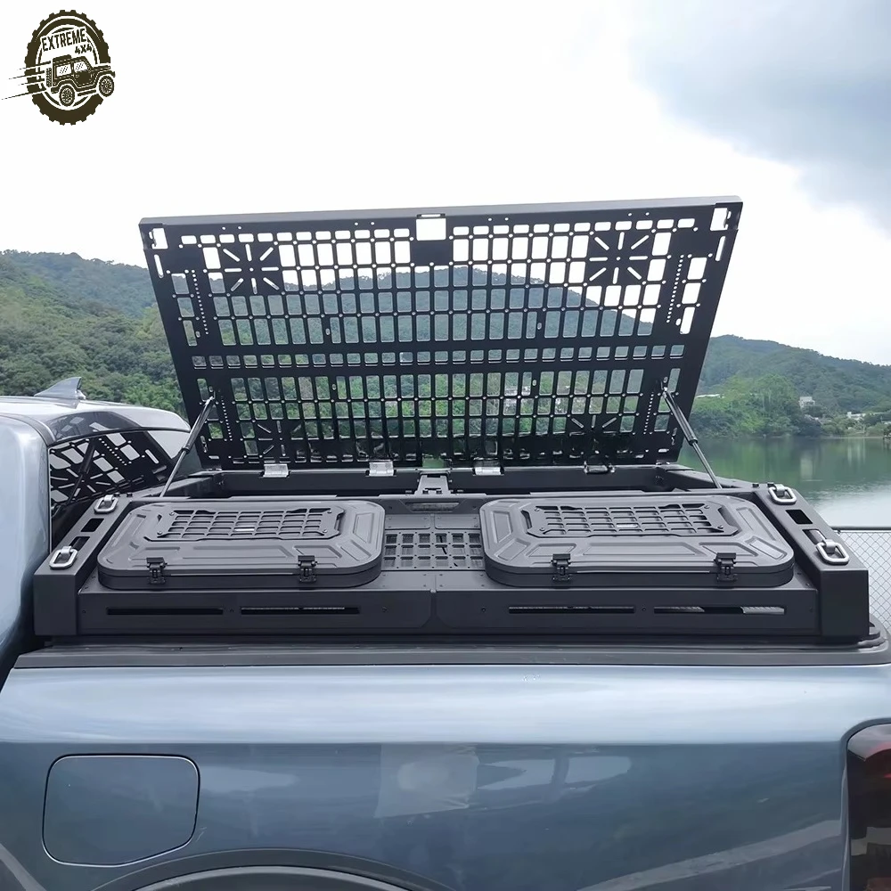 

Universal Pickup Trucks Bed Luggage Car Modification Accessories Roll Bar Backrack Cage Adjustable Multi-Function Roof Rack