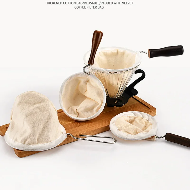 Hand Brewed Coffee Filter Bag Velvet Coffee Filter Ultra-fine Tea Bag Hong Kong Style Milk Tea Shop Coffee Filter Barista Tool