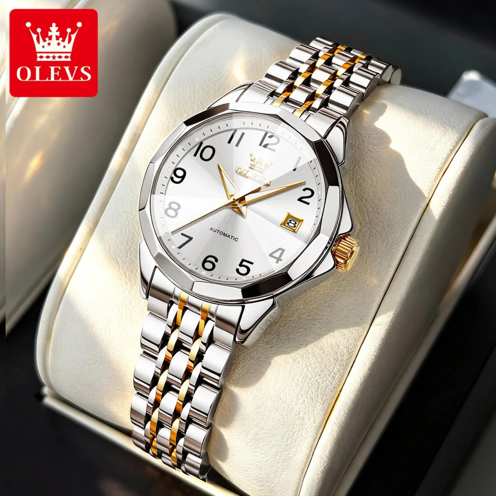 OLEVS Woman Watches Automatic Mechanical Watch Original Day-Date Watches For Women Luxury Dress Hand Ladies Clock 6789 Reloj