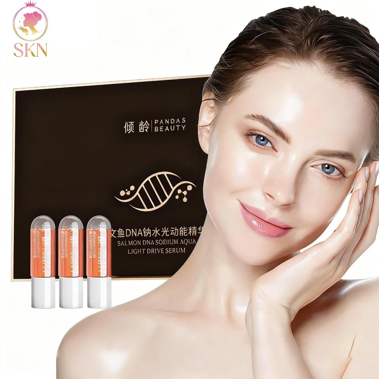 

Энергетическая сыворотка с ДНК лосося, 21 шт., легкая, против морщин, увлажняющая, разглаживающая мелкие морщины, осветляющая, укрепляющая тон кожи, для ухода за кожей лица