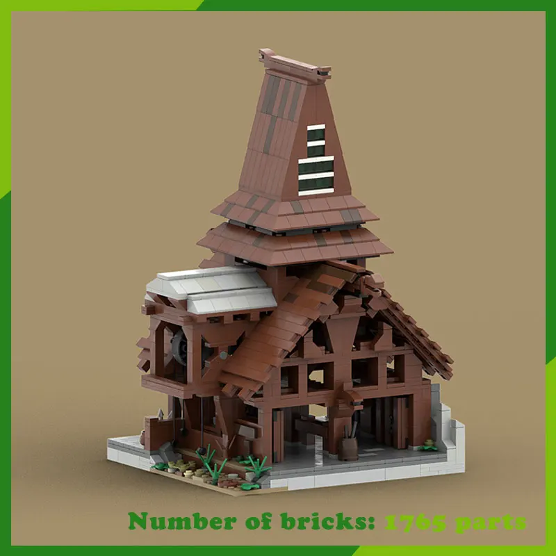 MOC Bausteine Haus Turm Modulare Modell Architektur DIY Ziegel Kreative Montage Spielzeug Weihnachten Geschenk Geburtstag Präsentiert 1765PCS