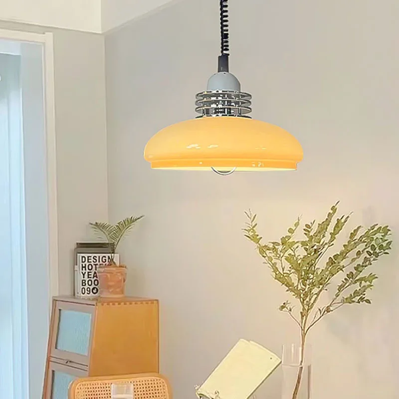 Bauhaus Pendant Lights medieval Nordic Retractable pendant light for Bedroom Bar Restaurant Glass Pendant Lamp