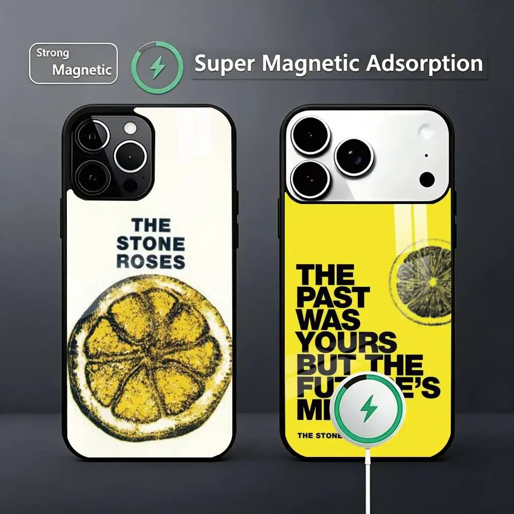 

Band The Stone Roses Phone Case For iPhone17,16,15,14,13,12,11 Plus,Pro Magnetic Supports Magnetic Wireless Charging