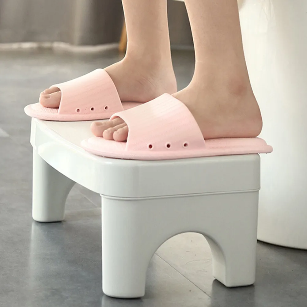 

1 шт. Утолщенная складная подставка для ног для туалета/ванной комнаты, белая, с гладкой поверхностью, отличное качество изготовления, для ежедневного использования