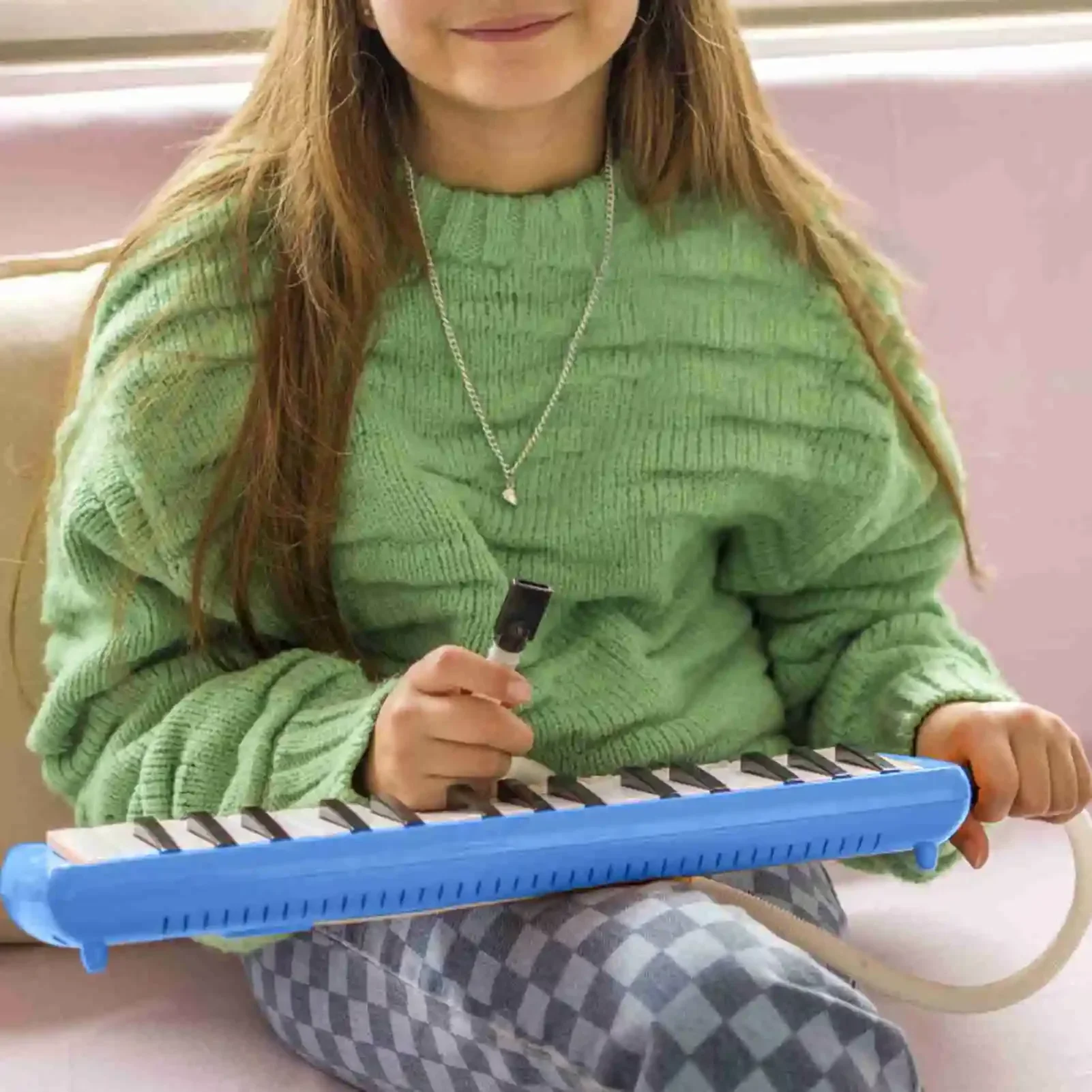 Melodica Instrument Melodica 32 Keys Air Piano Keyboard with Soft Blow Pipe Blowing Nozzles Melodica Wind Instruments with Bag