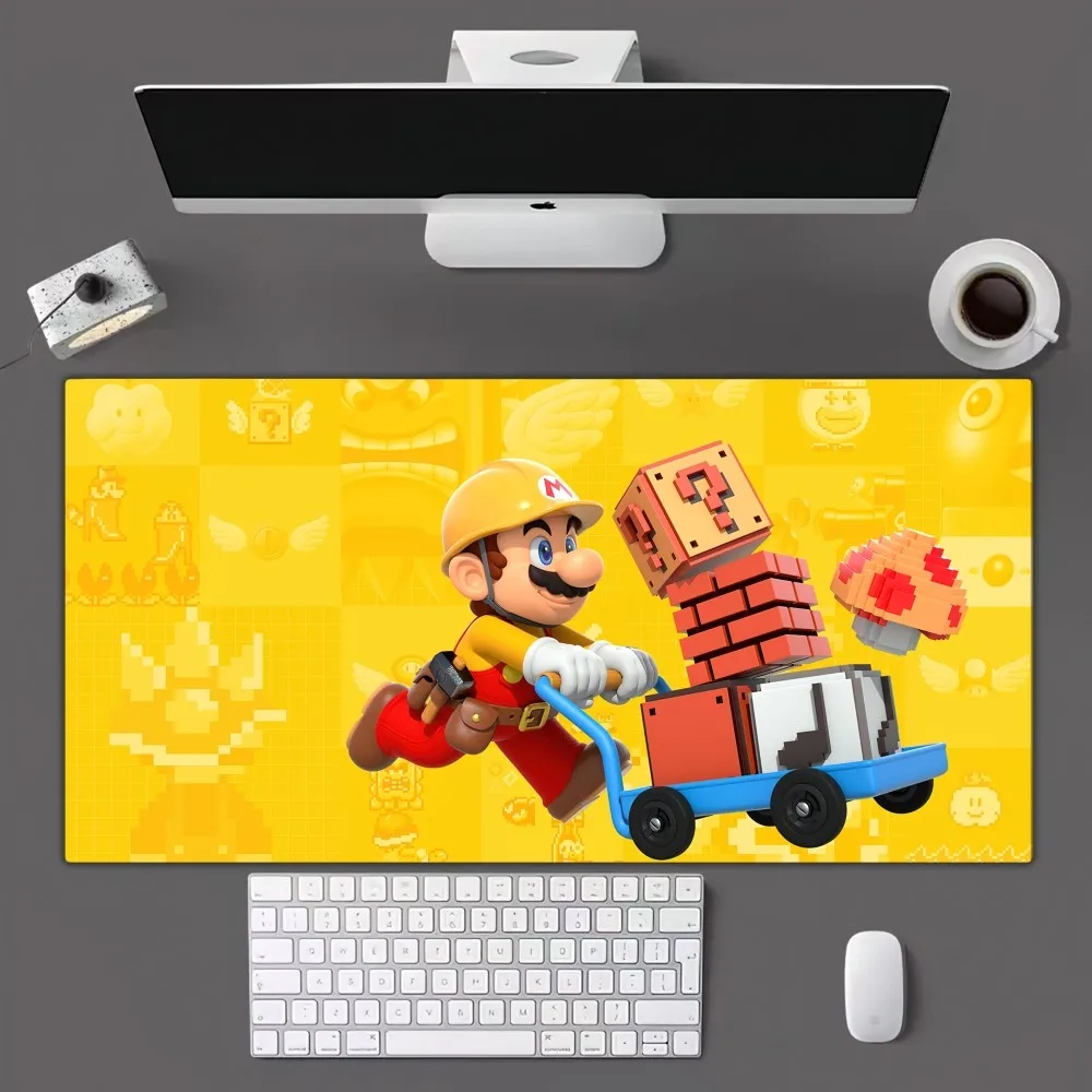 Imagem -04 - Jogo Quente Super M-marios Mousepad Mousepad Gamer Mouse Pad Tamanho para Escritório Tapete de Mesa Longa