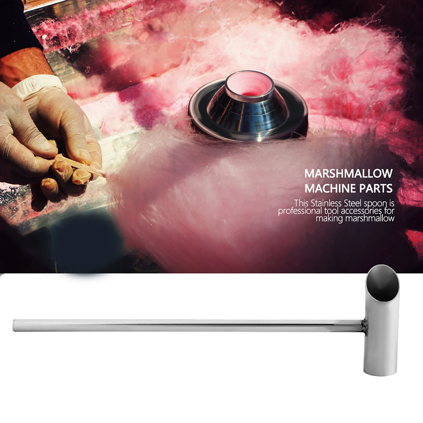 

29cm Safe Stainless Steel Sugar Spoon Marshmallow Machine Spare Parts