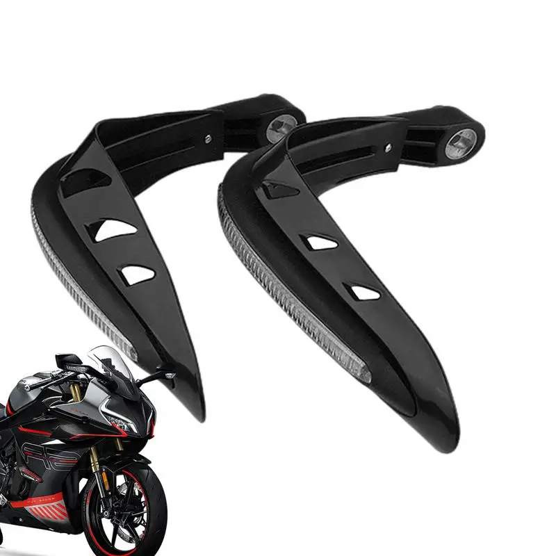 Motorcycle Hand Guards Handlebar Hand Guards With LED Light Handlebar Running Light Indicators For Takeaway Delivery Commuting