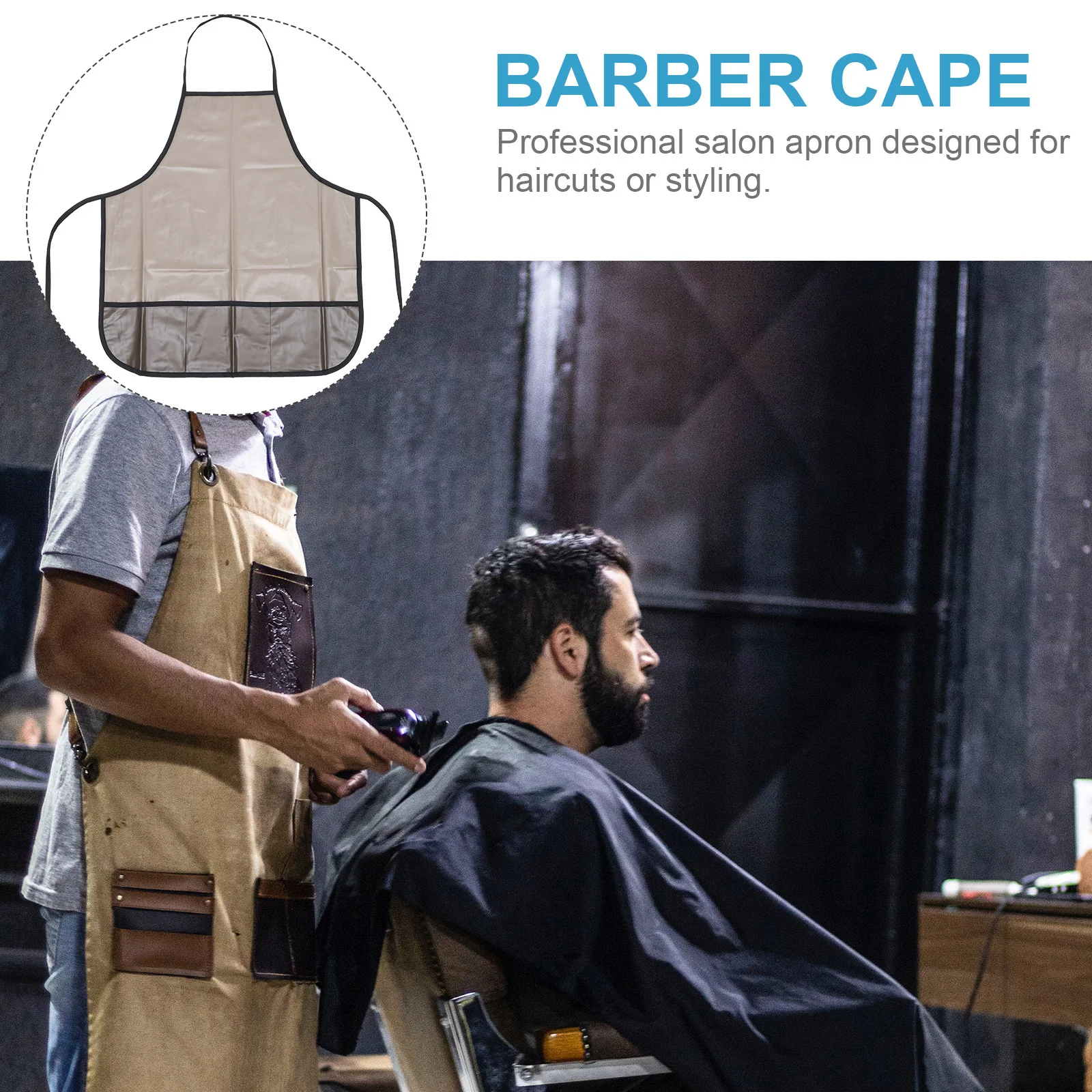 

Waterproof Apron For Barber Stylist Hairdresser Oilproof Hair Cutting Cape Salon Gown Men Women Hairdressing Tools