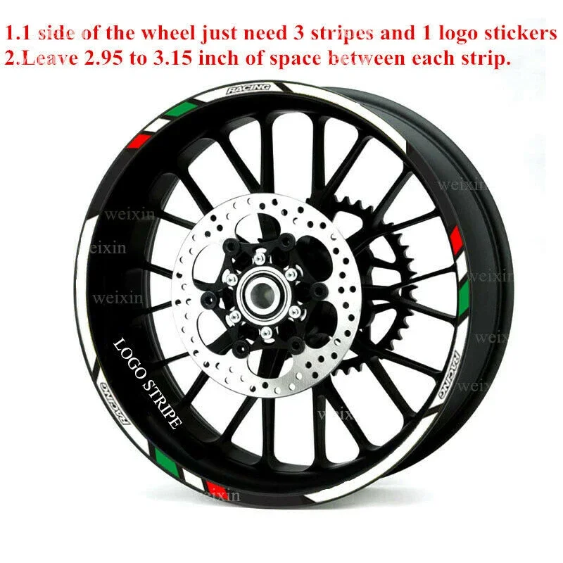 For Suzuki RMZ250 RMZ 250 RM Z250 Z 2004-2021 2020 2019 Motorcycle Accessories Stickers Rim Decals Wheel Hub Reflective Stripe